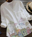Women Printed Shirts New Shirts V Neck Shirts