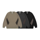 Campus Style Color-blocked Sport Pullover Round Neck Sweatshirt Unisex