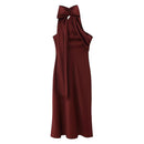Asymmetric scarf style MIDI dress