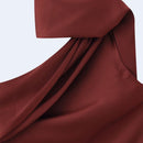 Asymmetric scarf style MIDI dress