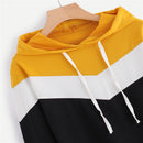 Autumn print stitching hoodie