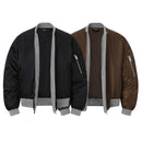Street Cleanfit silhouette stand up collar pilot jacket