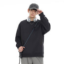 Campus Style Color-blocked Sport Pullover Round Neck Sweatshirt Unisex