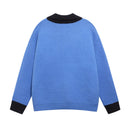 Cute cat embroidered lapel sweater cardigan jacket