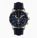 Mens Fashion Calendar Leather-Strap Quartz Watch