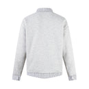 Letter printed shirt collar fake two-piece fleece hoodie