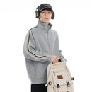 Hoodie with Stand Collar Simple Streetwear Style Sweatshirt