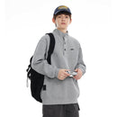 Loose Round Neck Hoodie Sweatshirt Stand Collar Jacket