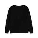 V-neck layered lazy style sweater