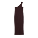 Asymmetric Knitted Midi Dress