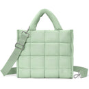 Square-grid Down-quilted Crossbody Bag Lightweight And Fluffy Handheld