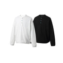 loose fit long sleeve henleyss