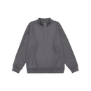 Half-Zip Stand-Up Collar Hoodie Men's Oversized Casual Pullover Jacket