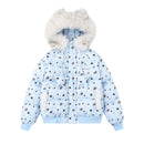 Cute ears full of dog claws star shaped fur collar cotton jacket