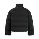 Minimally embroidered thick short cotton jacket