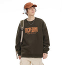 Men's Hoodie Crewneck Letter Print Loose Fit Spring Men's Jacket
