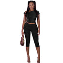 Style Women's Fashion Sexy Solid Color Slim Fit Asymmetrical Shoulder Knot Set