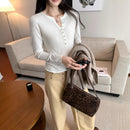 Soft Knit V-Neck Sweater for Women, Early Spring New Arrival, Slim Fit
