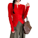 Single-breasted Knit Cardigan for Women
