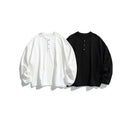 loose fit long sleeve henleyss