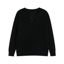 V-neck layered lazy style sweater
