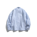Multi-Pocket Henley Neck Striped Long Sleeve 