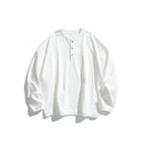 loose fit long sleeve henleyss