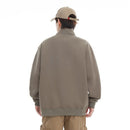Loose Round Neck Hoodie Sweatshirt Stand Collar Jacket