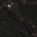 Loose wide leg denim pants with bright stitching