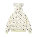 Cute ears full of dog claws star shaped fur collar cotton jacket