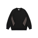 Campus Style Color-blocked Sport Pullover Round Neck Sweatshirt Unisex