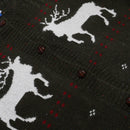 Elk Jacquard Sweater Knitted Coat