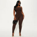 Style Summer Women's Bodycon Rope-tied Backless Ankle-length Sexy Jumpsuit