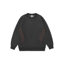Campus Style Color-blocked Sport Pullover Round Neck Sweatshirt Unisex