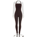 Style Summer Women's Bodycon Rope-tied Backless Ankle-length Sexy Jumpsuit