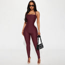 Style Summer Women's Bodycon Rope-tied Backless Ankle-length Sexy Jumpsuit