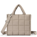 Square-grid Down-quilted Crossbody Bag Lightweight And Fluffy Handheld