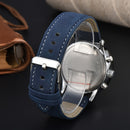 Mens Fashion Calendar Leather-Strap Quartz Watch