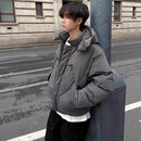 The Trend Of Young Students Wearing Loose Bread Jackets With Love